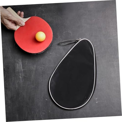 PRETYZOOM Reusable Oxford Cloth Table Tennis Racket Storage Case with Zipper and Elastic Band Protective Organizing Bag for Pong Paddle and Ball Sports Storage Bag for Daily Carry and Travel