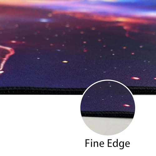 USTIDE Large Computer Gaming Chair Mat Nonslip Rubber Desk Chair Mat Noise Reducing Office Gaming Floor Mat - color: Starry Sky