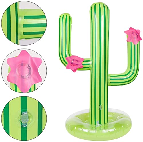 3 Pack Inflatable Cactus Ring Toss Game Sets,Cactus Pool Game Toys Target Toss Floating Swimming Summer Game Toys for Mexican Fiesta Party Accessories Hawaiian Pool Beach Party Decoration Supplies