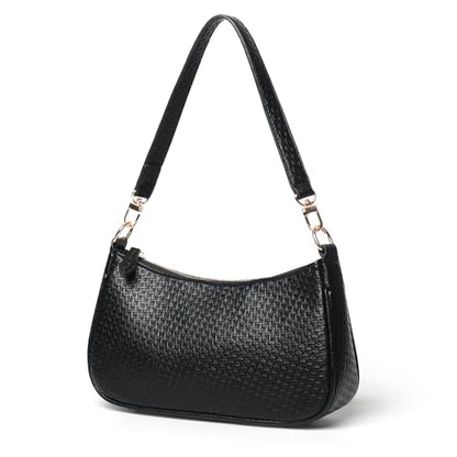 VODIU Clutch Tote Handbags with 2 Removable Straps and Zipper Closure Crossbody Bags Shoulder Purse Handbag for Women - color: B-black