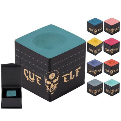 CUEELF Cube Pool Cue Chalk Technology Billiard Pool Stick Chalk for Professional Low Deflection, Durable, Reduces Miscues-1pc - color: Green