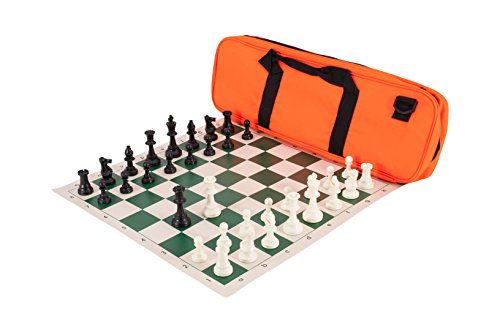 Deluxe Chess Set Combination - Triple Weighted - by US Chess Federation (Orange) - color: Orange