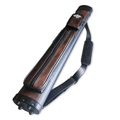 2x2 Hard cue case Oval Pool Cue Billiard Stick Carrying Case - color: D08-Black