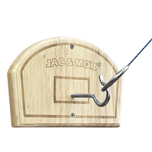 Deluxe Hook and Ring Toss Game, Outdoor Indoor Toss Game Set, Throwing Toys for Family, Party Games - style: Backboard-M