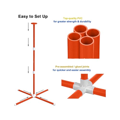 Flying Disc Outdoor Game Set, Bottle Drop Disc Toss Game with Thickened Stainless Steel Pole, Portable PVC Flying Disc Game for Yard Beach Lawn Backyard