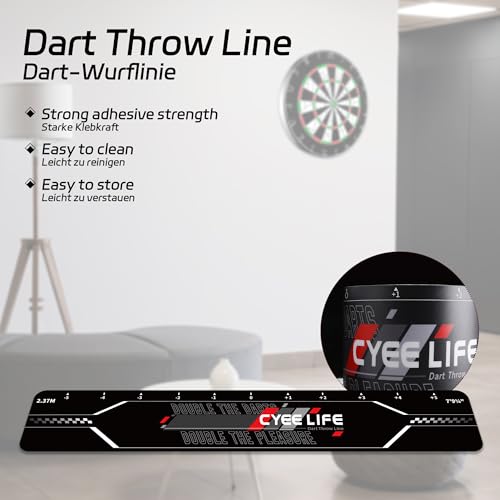 Cyeelife Dart Throw Line, Double the Darts, Double the Pleasure, 23.4 x 3.9 inches