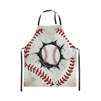 Castle Fairy Cartoon Baseball Kitchen Apron,Bow Knots Waterproof Apron - color: White Red