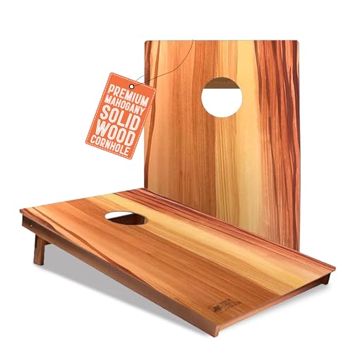 ACA Backyard Series Cornhole Boards | Solid Wood Outdoor Corn Hole Game Set | Choose Tailgate 2x3 or Regulation 2x4 Sizes | 10+ Design Options - color: Wood Panel 2x3 Boards, size: A. NO Bags | NO Accessories
