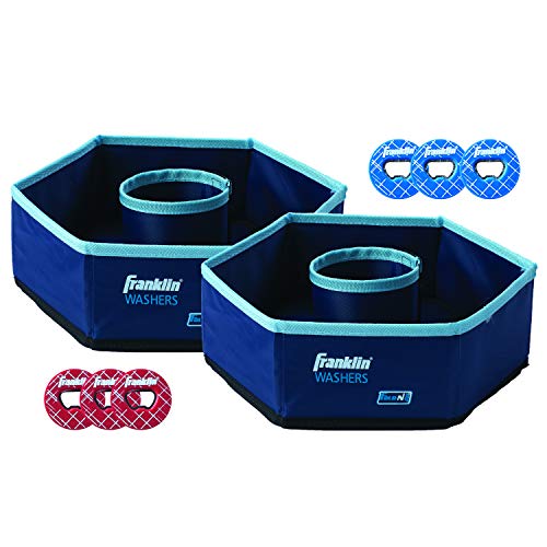 Franklin Sports Washer Set - (2) 12" x 12" Folding Targets - Portable Fun - Perfect for Beach, Tailgating, Parties - Replacement Bottle Cap Washers - style: Bottle Cap Washers