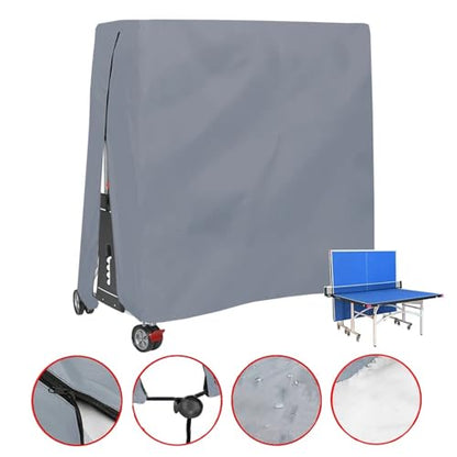 Folding Ping Pong Table Cover Waterproof Tennis Dustproof Zipper Heavy Duty for All Weather Protection
