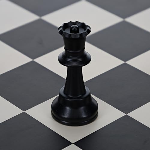WE Games Replacement Staunton Chess Piece - Dark Queen for Tournament Chess Set, Plastic Chess Piece with Felt Bottom, Classic Design, Replacement Chess Pieces for Chess Set - color: Black Queen