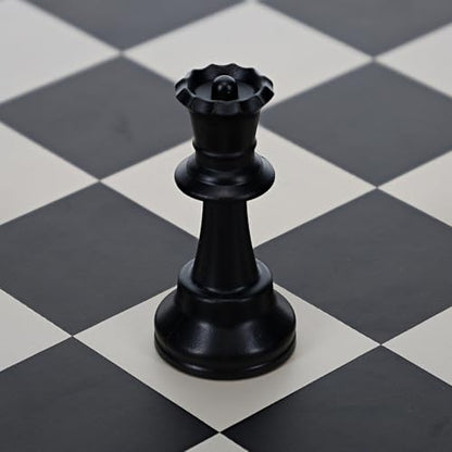 WE Games Replacement Staunton Chess Piece - Dark Queen for Tournament Chess Set, Plastic Chess Piece with Felt Bottom, Classic Design, Replacement Chess Pieces for Chess Set - color: Black Queen