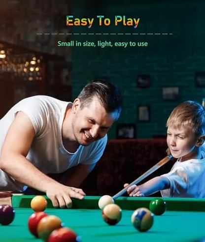 Mini Billiard Balls, 16 Pool Balls Set, 1-1/4" Pool Table Billiards, Resin Mini Billard Pool Balls, Cue Ball Training Ball, Pool Table Accessories for Beginners & Professional, Kids Table Game Toy
