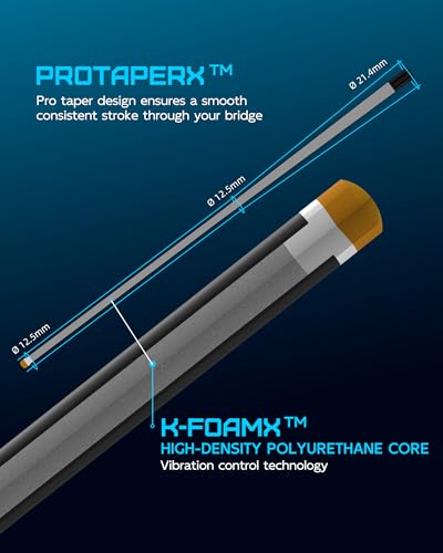 KONLLEN Carbon Fiber Pool Cue 2.0, 58-inch Low Deflection Billiard Stick for Adults with 12.5mm Tip and Pro Taper - color: 006 AK-05F 2.0 set-blue