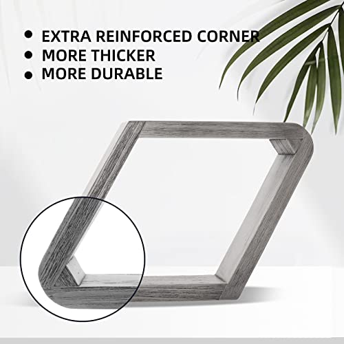 GSE Games & Sports Expert Deluxe Heavy Duty Solid Wood Billiard 8-Ball Triangle / 9-Ball Diamond Pool Ball Racks for 2-1/4" Pool Balls, Billiards Accessories - color: Brushed Grey, style: 9-Ball Diamond Rack