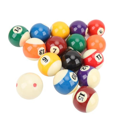 Billiard Balls Set, Resin 2.25inch Regulation Size High Friction Bright Colors with Clear Numbering Includes Ball