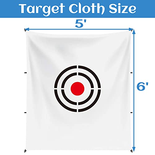 Golf Target Cloth for Net Replacement - Enthusiasts and Professional Golfers Practice Training Aids for Garage/Backyard - style: 5X6FT Golf Target White