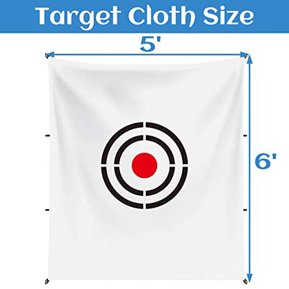 Golf Target Cloth for Net Replacement - Enthusiasts and Professional Golfers Practice Training Aids for Garage/Backyard - style: 5X6FT Golf Target White