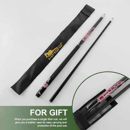HMQQ 58" 2-Piece Fiberglass Graphite Composite Billiard Pool Cue Sticks (Several Colors Available, Weight from 19oz 21oz) - color: Grey, style: 19oz