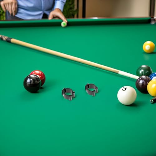 24pcs Wall Mounted Pool Cue Holder Clips, Snooker Cue Stick Clamps with Fixed Mount, Fishing Rod Storage Rack for Home Bar and Game Room