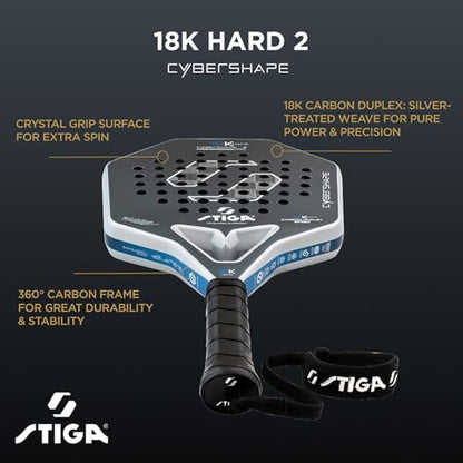 STIGA Cybershape Padel Racket - size: 18K Hard