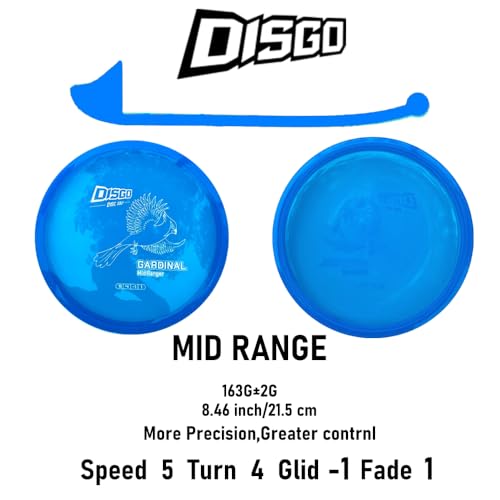 DISGO-GM1 Mid-Range Golf Disc - PDGA Approved Stable Flyer for Accuracy - Driver for Disc Golf Beginners & Players (Colors Vary) - color: CR Blue G