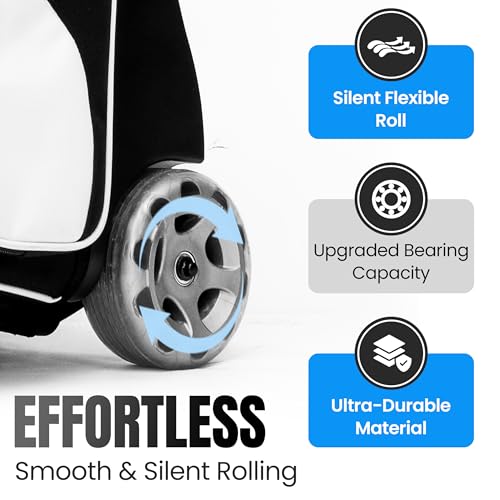Flextro 3 Ball Bowling Bag with Wheels – 2+1 Modular Roller, 5-Inch Heavy-Duty Wheels, Zero-Wobble Aluminum Handle, Separate Shoe Compartment, Fits Men & Women