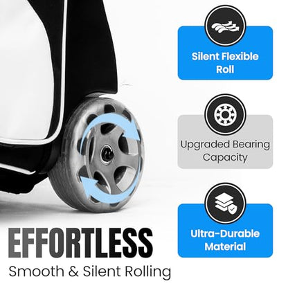 Flextro 3 Ball Bowling Bag with Wheels – 2+1 Modular Roller, 5-Inch Heavy-Duty Wheels, Zero-Wobble Aluminum Handle, Separate Shoe Compartment, Fits Men & Women