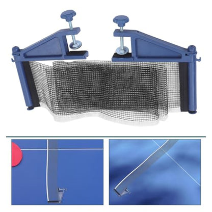 balacoo Thickened Table Tennis Net and Post Set with Clamps Mesh Fabric for Indoor Outdoor Use Quick Setup and Easy Disassembly Fits All Standard Pingpong Tables for Home and Professional