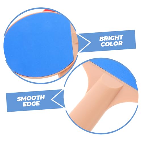 Outdoor Table Tennis Racket Set with Plastic Elastic Paddle and Yellow Pong Balls Ergonomic Grip Paddle Kit for Competitive and Recreational Play