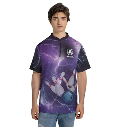 Personalized Custom Jersey for Men, Uniform Shirt for Bowling Team Gift - color: D1
