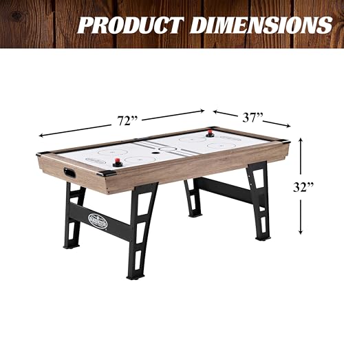Barrington Billiards Air Hockey Table with Accessories, Perfect for Family Game Rooms | with Accessories - style: 6 Ft. Grant