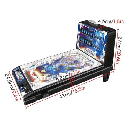 PHATM Electronic Pinball Game Machine Desktop Marble Arcade Retro Mini Tabletop Game Arcade Machine with Lights Sounds for Small Rooms or Apartments