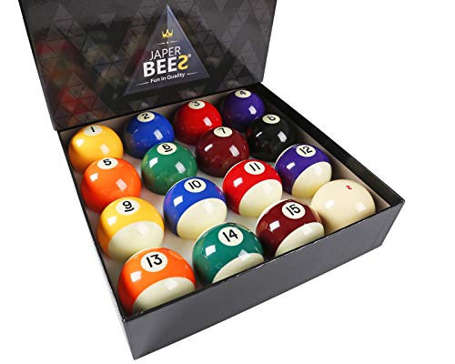 JAPER BEES Billiard Ball/Pool Ball Set Complete 16balls 2-1/4" Regulation Size&Weight Resin Ball - style: PRO Premium