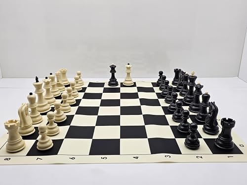20-inch Foldable Silicone Easy-to-Clean Large Chess Set, Family Retro Adult and Children's Chess Portable Travel Game Chess Set with Storage Bag, Ideal for Outdoor and Travel Use.
