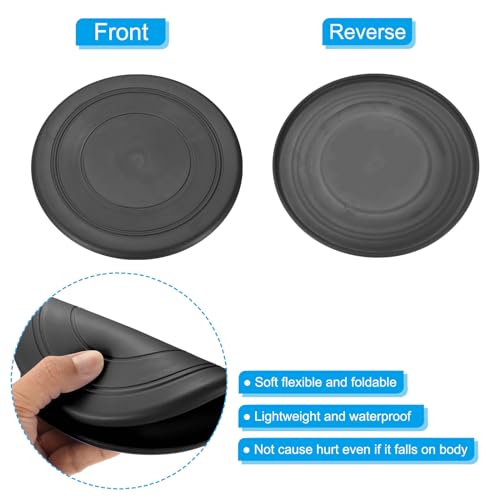 PATIKIL Flying Disc, Flying Discs Soft Waterproof for Dog Outdoor Playing Sport Game - color: Black