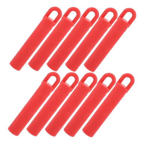 PRETYZOOM 10pcs Pool Cue Hangers 11cm Red Billiard Accessories Wall-mounted Cue Stick Holders Universal Pool Table Rack for Game Room Storage
