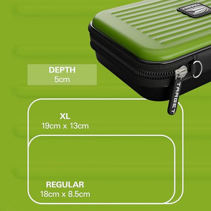 Target Darts Takoma XL Darts Wallet Case, Green – Holds 6 Darts, Protective EVA Holder with Double Zip Lock Pouches – Professional Dart Accessories - color: Green