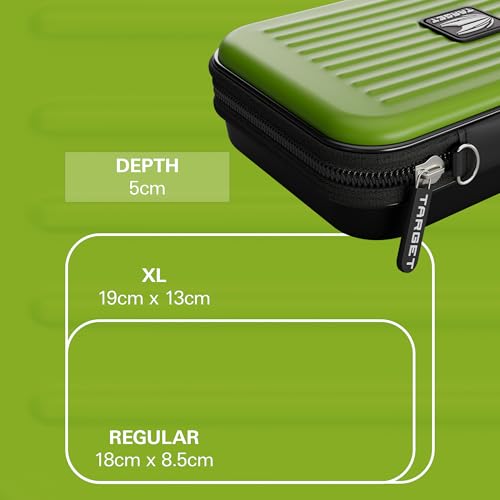 Target Darts Takoma XL Darts Wallet Case, Green – Holds 6 Darts, Protective EVA Holder with Double Zip Lock Pouches – Professional Dart Accessories - color: Green