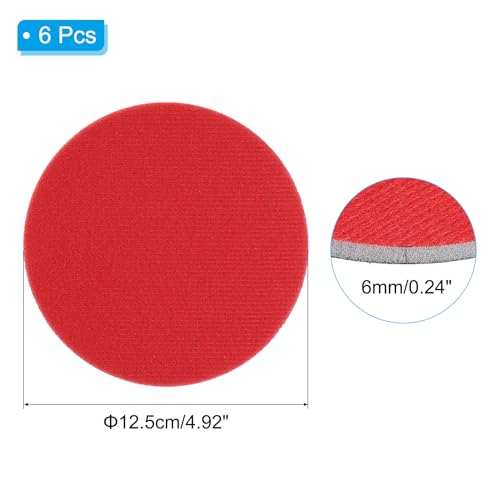 PATIKIL Bowling Sanding Pads, 6Pack P2000 Polishing Bowling Grits Kit Bowling Ball Surface Pads Bowling Shammy Seesaw Pad for Different Texture Bowling Balls, 12.5x12.5cm, Red, Brown