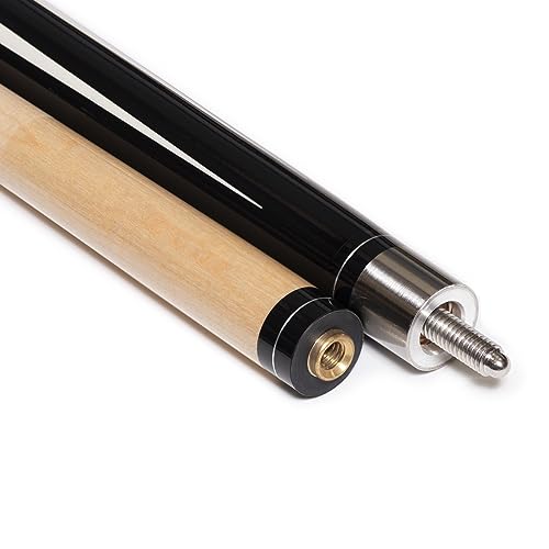 OKKO B-Series Professional Pool Billiard Cue Stick 58”, 13 mm Tip, w/Canadian Maple Shaft (18-21 oz) Hard Round Case & Accessories - style: B-2 (19 oz)