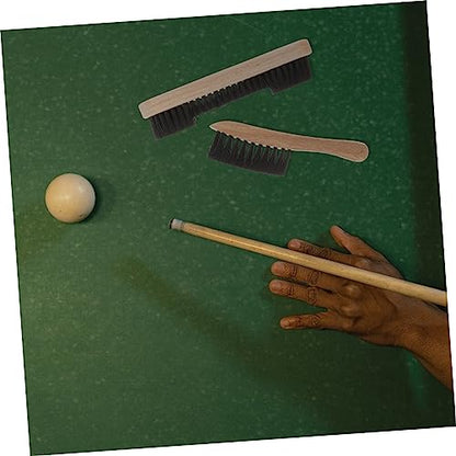 SUPVOX 2pcs Billiards Cleaning Brush Set Wooden Pool Table Sweeper Rail Brush for Dust Removal Essential Accessories for Pool Tables and Billiard Maintenance