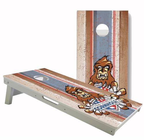 World Series of Cornhole Professional All-Weather Cornhole Boards–Regulation 2x4 PVC Cornhole Set for Outdoor Play–Tournament Grade, Weatherproof, Durable Construction w/Folding Legs & Carry Handles - color: Animated Bigfoot