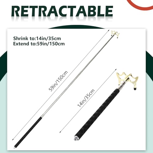 Skylety Pool Cue Snooker Stick Pool Table Accessories Retractable Billiards Cue Rest with Removable Brass Bridge Head - style: Low Bridge Head