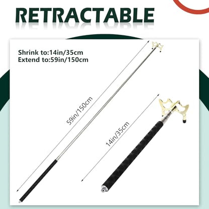 Skylety Pool Cue Snooker Stick Pool Table Accessories Retractable Billiards Cue Rest with Removable Brass Bridge Head - style: Low Bridge Head