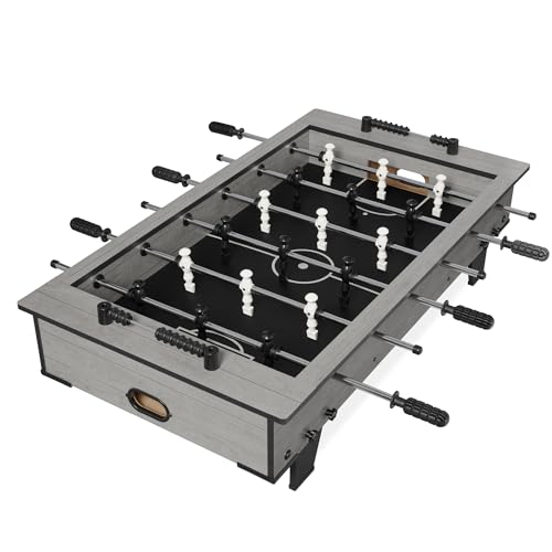 Best Choice Products 40in Tabletop Foosball Table, Compact Mini Arcade Table Hand Soccer for Kids and Adults, Home, Game Room w/ 2 Balls - color: Gray