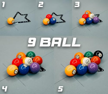 FG 9 & 10 Ball Magic Rack – 2-Pack Billiard Ball Rack for Pool Table | Fedor Gorst Edition, Diamond Magic Ball Design