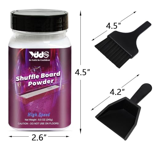 Shuffleboard Sand - Shuffleboard Wax with Mini Dustpan and Mini Brush Set for Shuffleboard Table, 2 Cans - color: 2 Cans High Sand