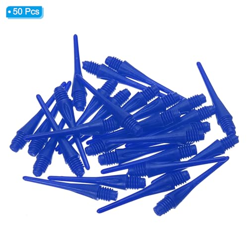 PATIKIL Plastic Dart Tips Thread, Pack Soft Tip Dart Points Replacement Dart Accessories - color: Blue