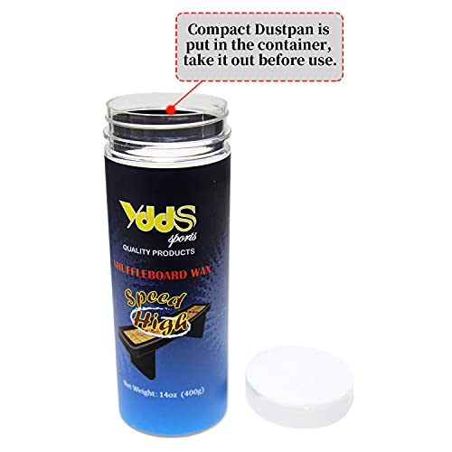 Shuffleboard Sand - Shuffleboard Wax with Mini Dustpan and Mini Brush, 2 Cans(2×14 oz) - style: 2 Cans High Speed-1